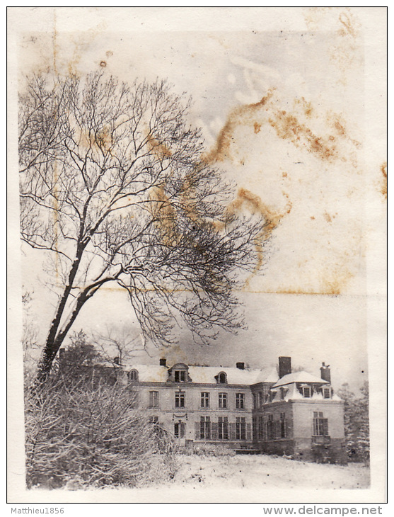 Photo Originale Octobre 1914 HULLUCH (près Wingles) - Un Château Sous La Neige (A12, Ww1, Wk1) - Autres & Non Classés