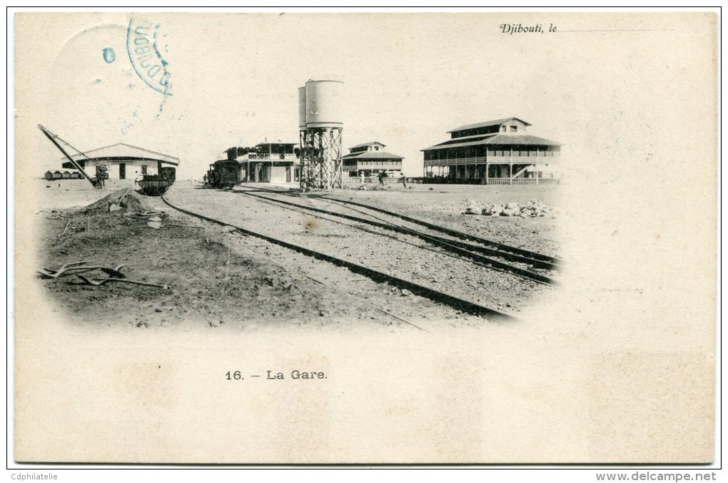 OBOCK CARTE POSTALE AFFRANCHIE AVEC LE N°53a DEPART DJIBOUTI 16 NOV 01 - Lettres & Documents