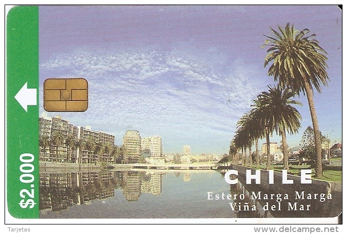 TARJETA DE CHILE DE EL ESTERO MARGA DE VIÑA DEL MAR - Paisajes