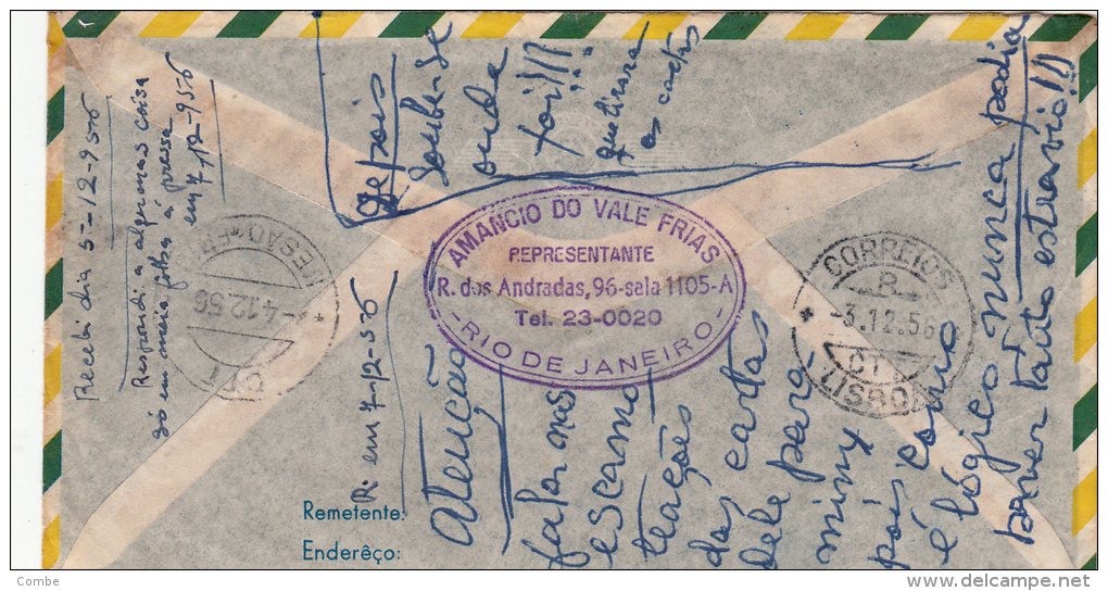 LETTRE  BRESIL 1956, , RIO- DOURO PORTUGAL /2124 - Briefe U. Dokumente