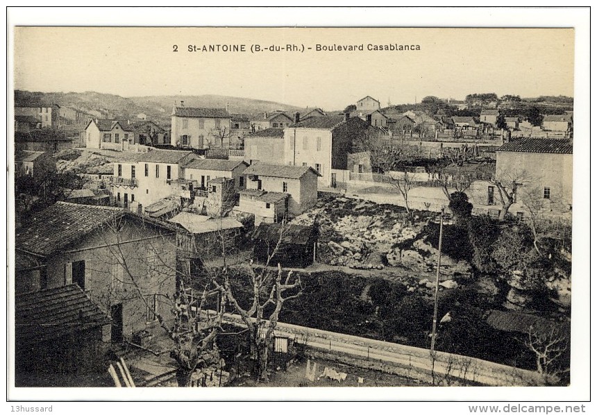 Carte Postale Ancienne Banlieues De Marseille - Saint Antoine. Boulevard Casablanca - Saint Marcel, La Barasse, St Menet