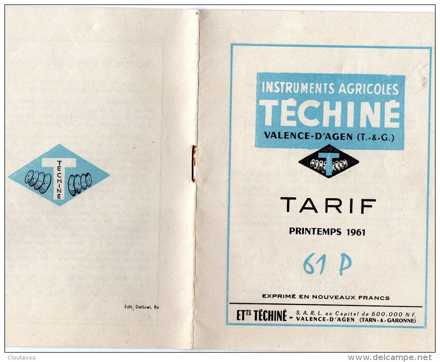 INSTRUMENTS AGRICOLES) MOTOCULTURE FEVRIER 1959 -TRACTION ANIMALE  Ou TRACTEUR  -6 Pages RV - Tractors