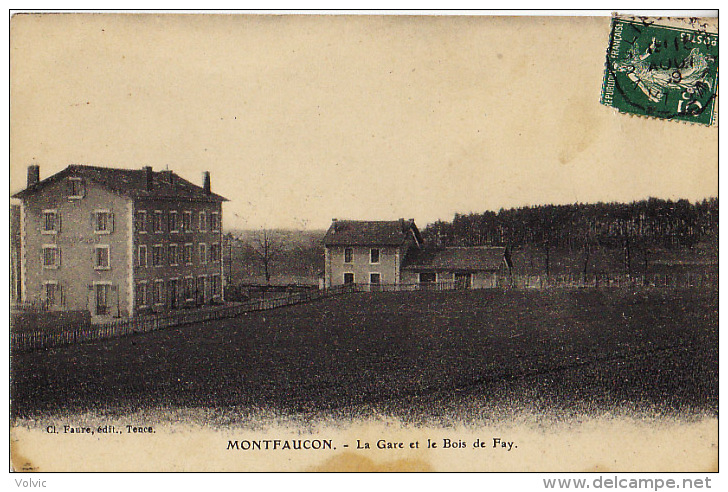 - 43 - MONTFAUCON - La Gare Et Le Bois De Fay - - Montfaucon En Velay