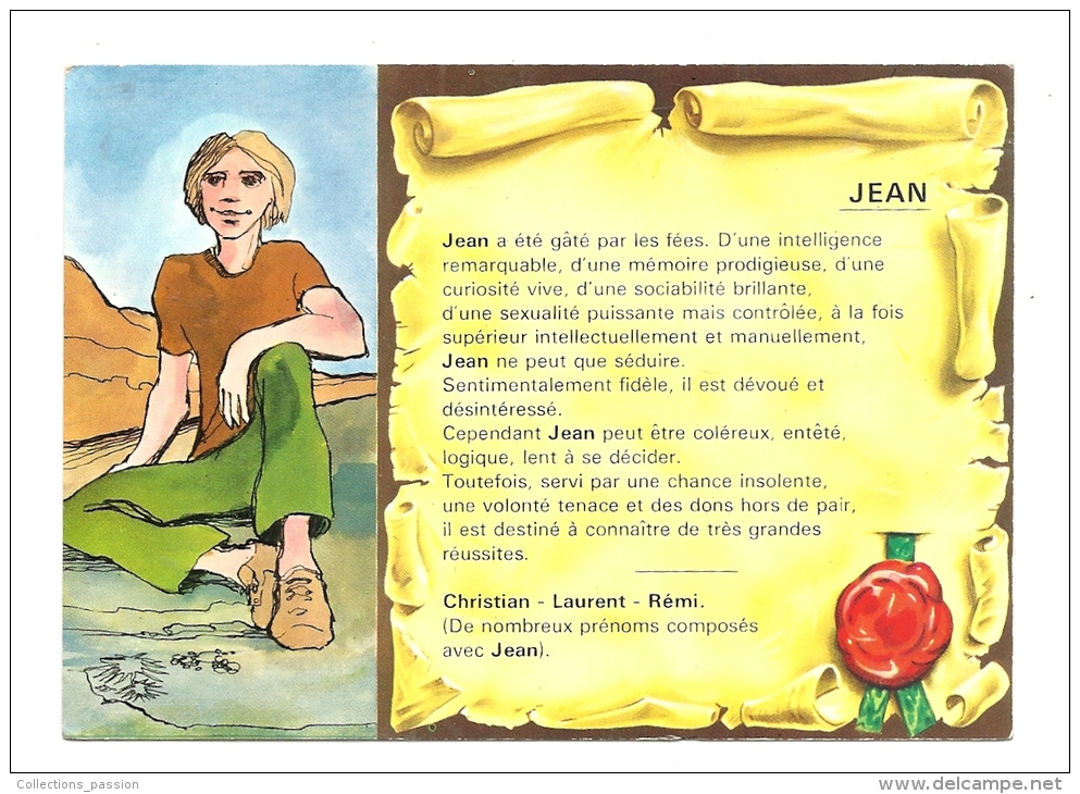 Cp, Prénom, Le Langage Des Prénoms - Jean, écrite 1984 - Prénoms