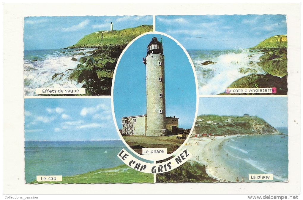 Cp, Bâtiments Et Architecture, Le Cap Gris-Nez (62), Multi-Vues, Voyagée - Phares