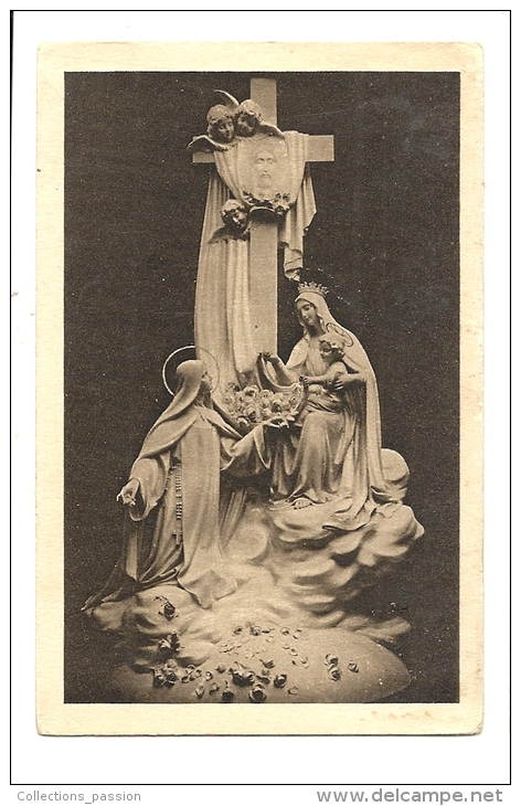 Cp, Sculptures, La Chapelle Des Carmélites (Lisieux - 14) - Groupe Sculpté Dominant Le Maître Hôtel, Voyagée 1927 - Sculptures