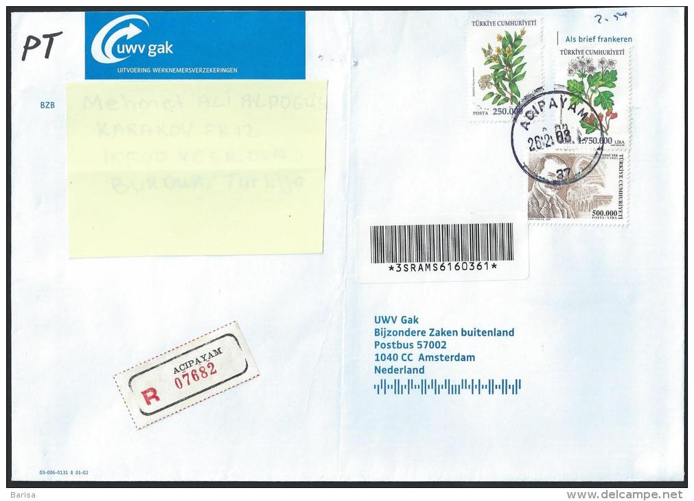 Registered  Cover From Acipayan To Amsterdam; 26-02-2003 - Storia Postale