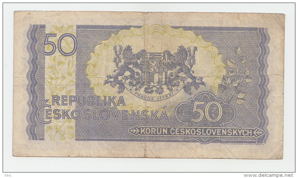 Czechoslovakia 50 Korun 1945 VF P 62 - Tschechoslowakei