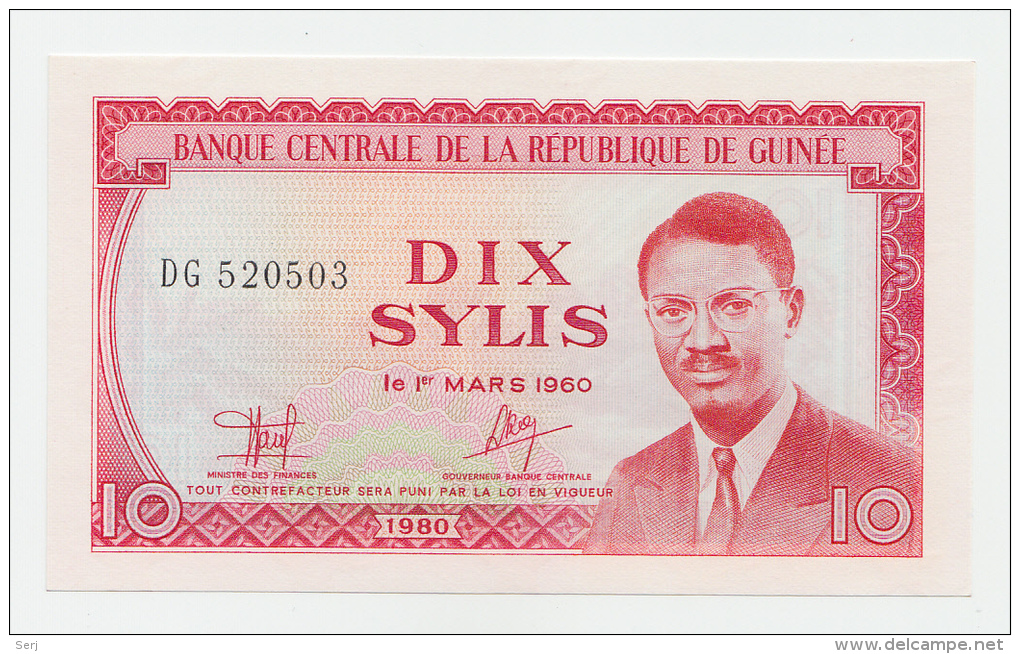 Guinea 10 Sylis 1980 UNC NEUF P 23 - Guinée