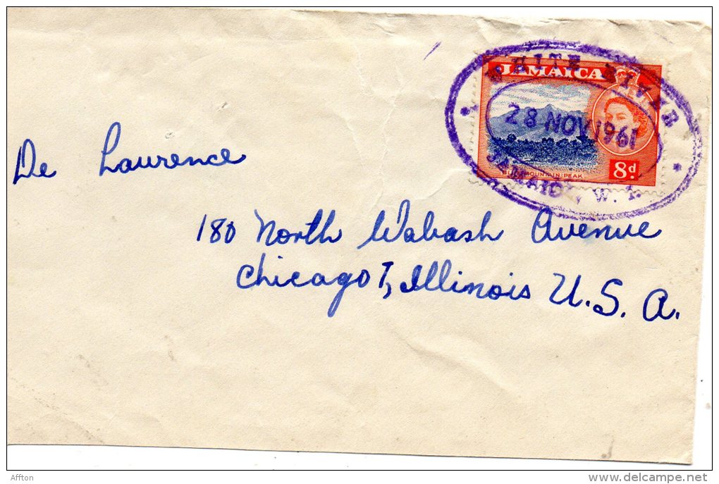 Jamaica Old Cover Mailed To USA - Jamaïque (...-1961)