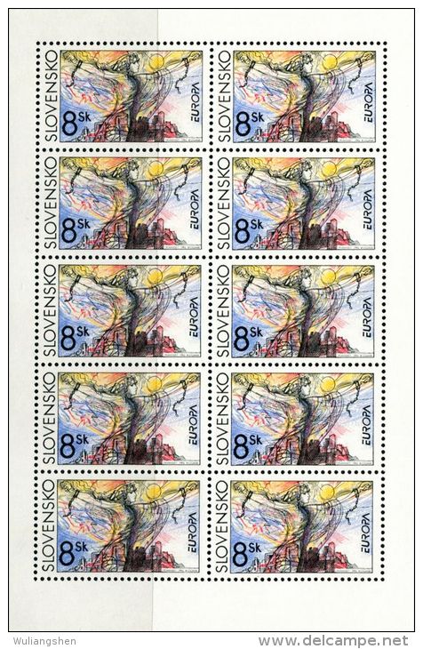 CZ1590 Slovakia 1995 Painting Sheet 10v MNH - Nuevos