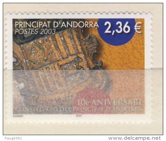 ANDORRE 2003 CONSTITUTION  YVERT N°577 NEUF MNH** - Ongebruikt