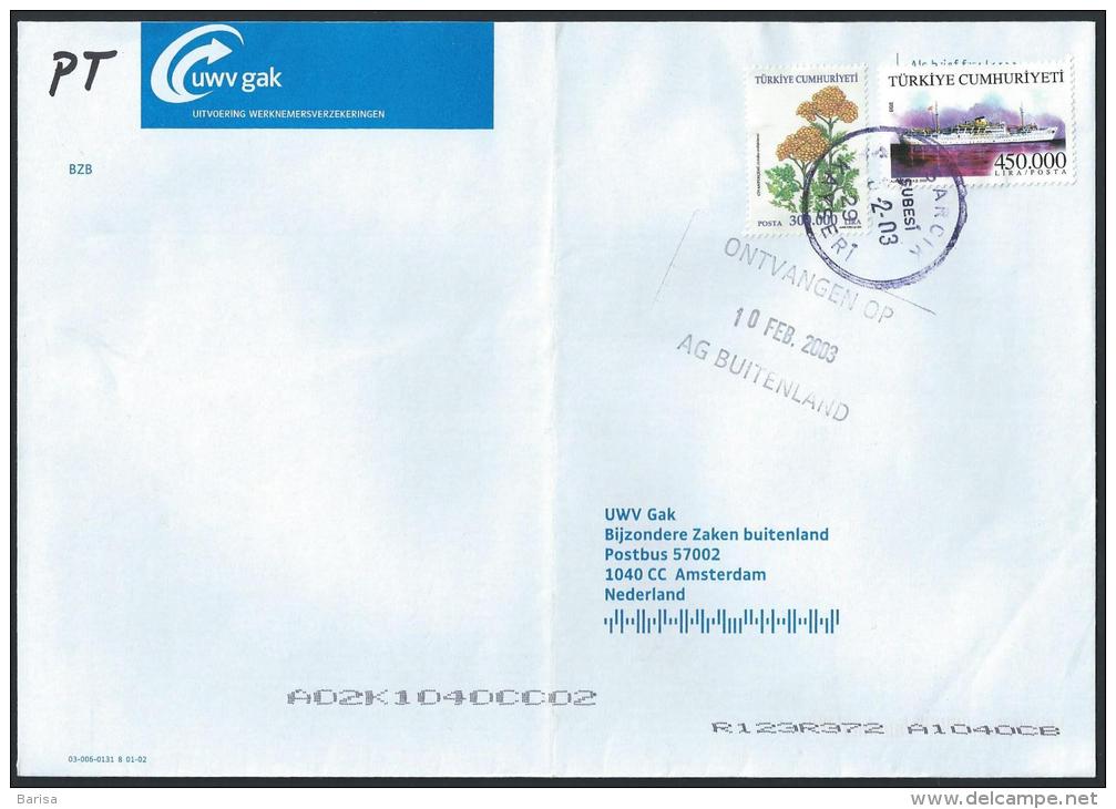 Cover From Husarcik (Kayseri) To Amsterdam; 03-02-2003 - Lettres & Documents