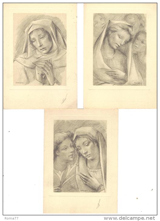 A119 - ENRICO MANFRINI , 6 Opere : Cartoline Nuove - Vergine Maria E Madonne
