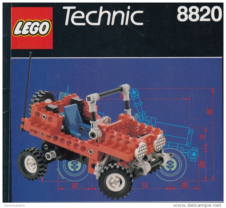 Lego 8820 Technic Voiture Plage Patrol Avec Plan 100 % Complet Voir Scan - Lego Technic