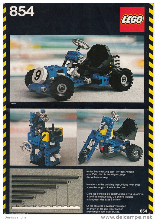 Lego 854 Technic Gocart Avec Plan 100 % Complet Voir Scan - Lego Technic