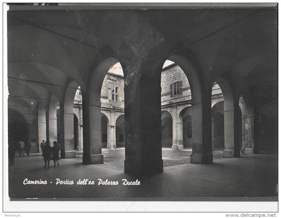 1965 CAMERINO PORTICO DELL'EX PALAZZO DUCALE FG V SEE 2 SCANS ANIMATA - Altri & Non Classificati