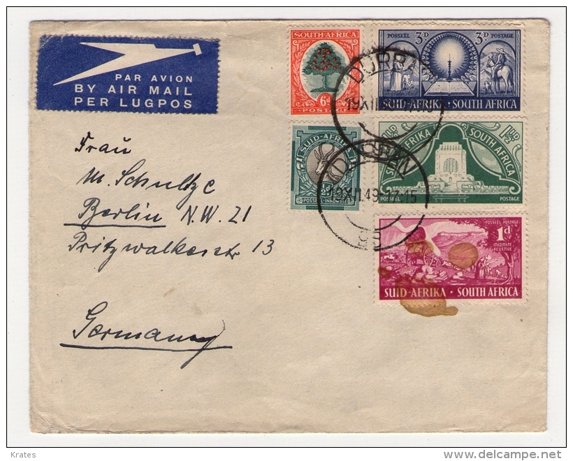 Old Letter - South Africa - Posta Aerea