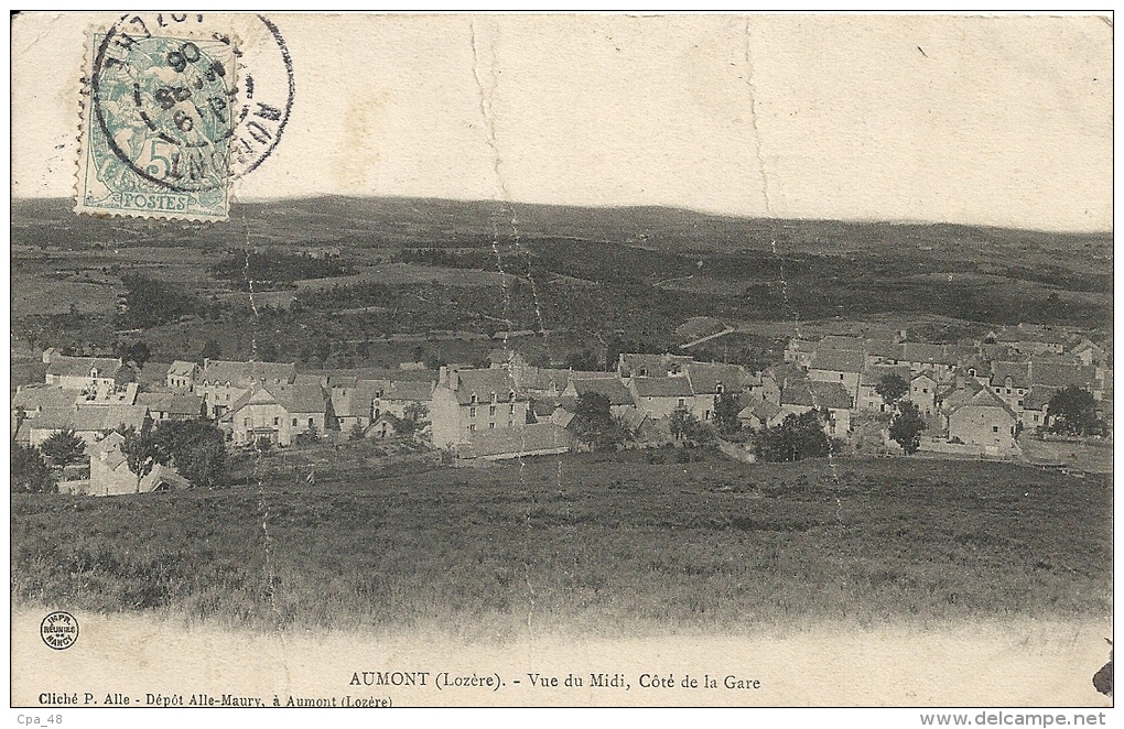 Aumont Aubrac : Vue Du Midi, Coté De La Gare - Aumont Aubrac