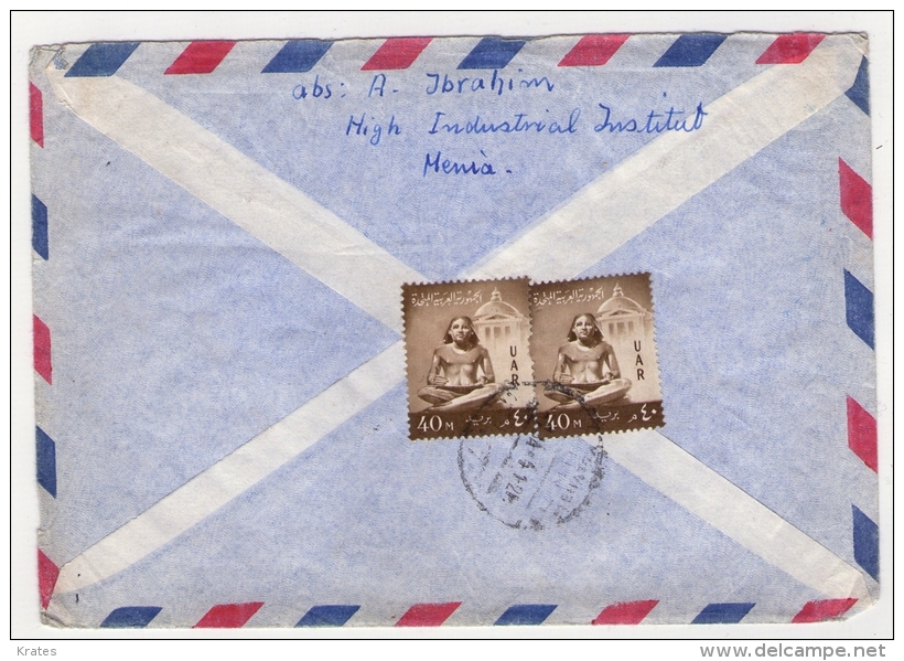 Old Letter - Egypt, UAR - Airmail