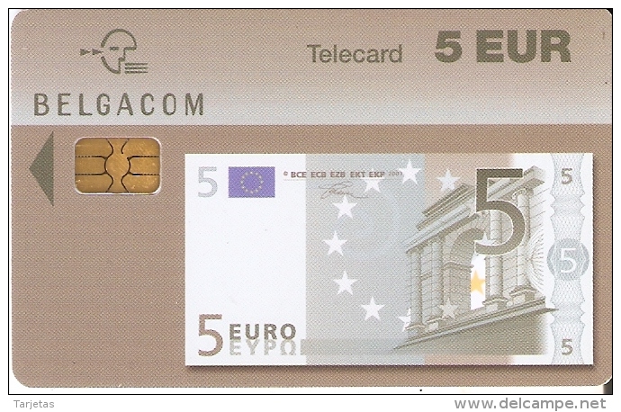 TARJETA DE BELGICA DE UN BILLETE DE 5 EUROS (BANKNOTE) 30/11/2005 - Francobolli & Monete