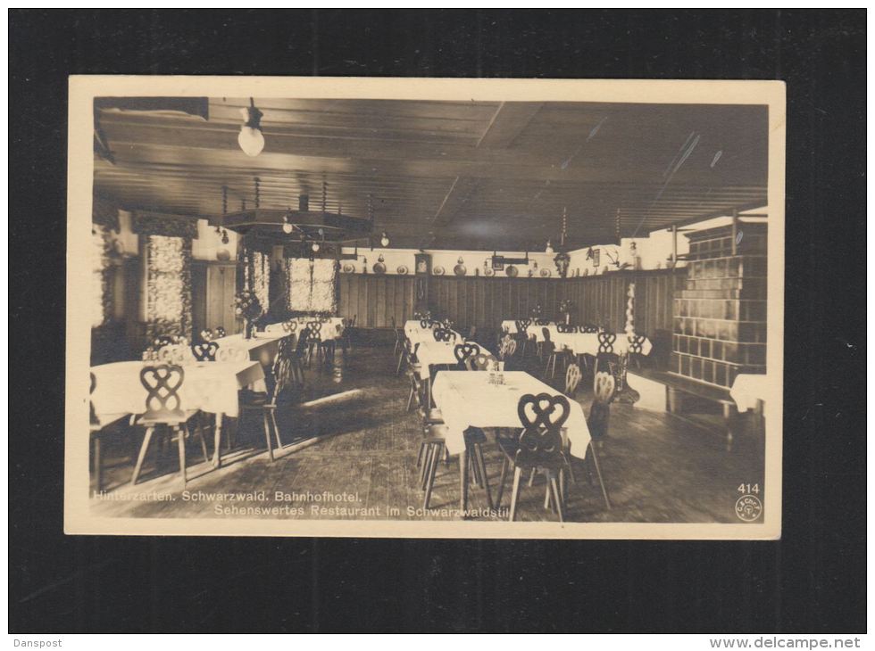 AK Hinterzarten Bahnhofhotel Restaurant 1913 - Hinterzarten