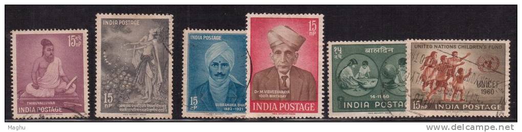 India Used 1960 Year Pack, Except 1.03 Kalidasa - Full Years
