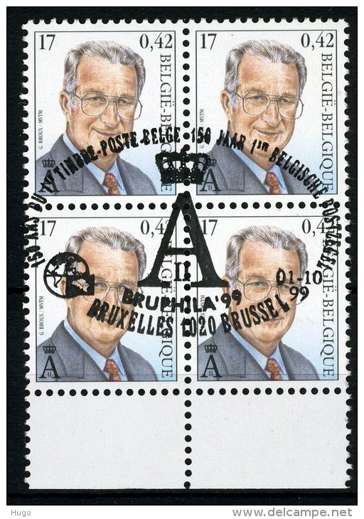 (B) 2840 MNH** FDC 1999 - Z.M. Koning Albert II. (4 Stuks) - Unused Stamps