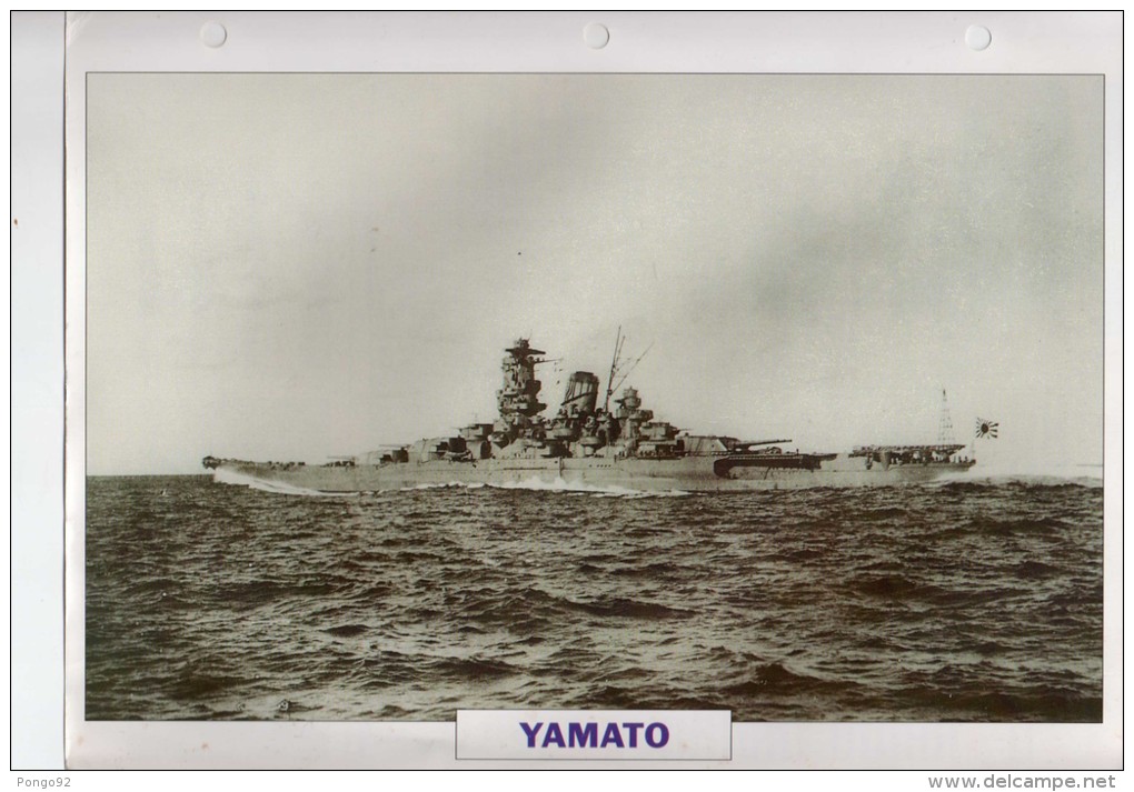 Japon 1940, Super-cuirassé YAMATO, Au Dos Renseignements  Divers (b21) - Bateaux