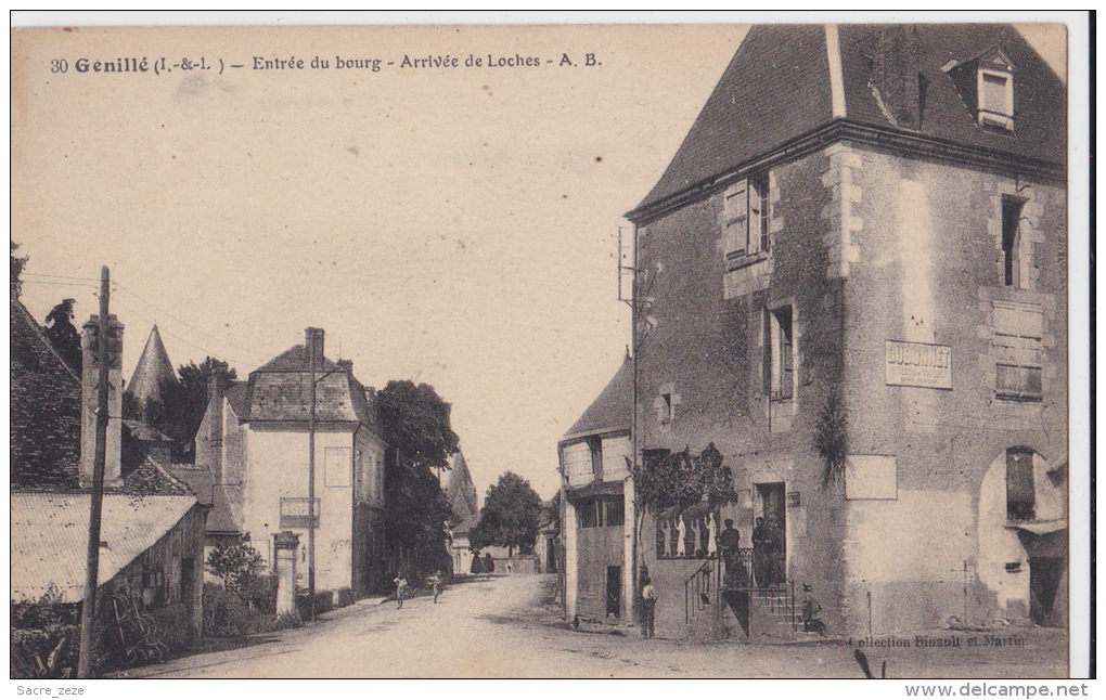 GENILLE(37)neuve-entrée Du Bourg-arrivée De Loches - Genillé