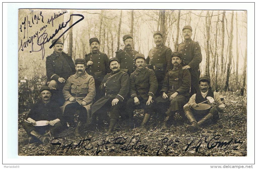 SAVIGNY EN SEPTAINE - CHER - CARTE PHOTO - MILITAIRES - Other & Unclassified