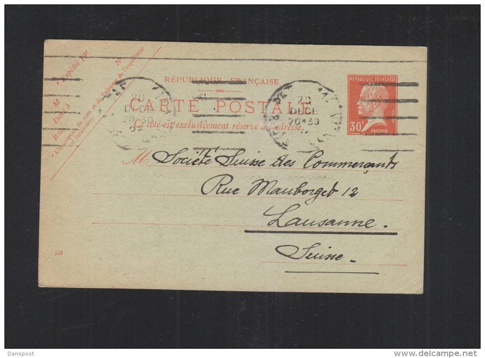 Carte Postale 1933 Paris A Lausanne - Cartoline Postali E Su Commissione Privata TSC (ante 1995)