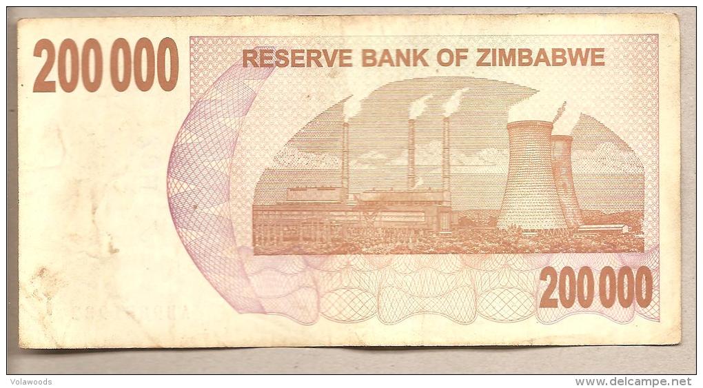 Zimbabwe - Banconota Circolata Da 200.000 Dollari - 2007 - Zimbabwe