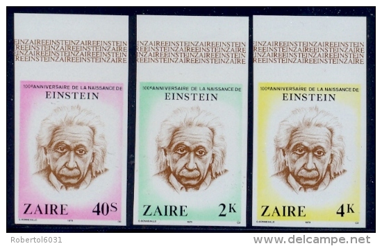 Zaire Congo 1980 MNH Imperforate Centenary Of Birthday Of Albert Einstein Nobel Prize In Physics 1921 - Albert Einstein