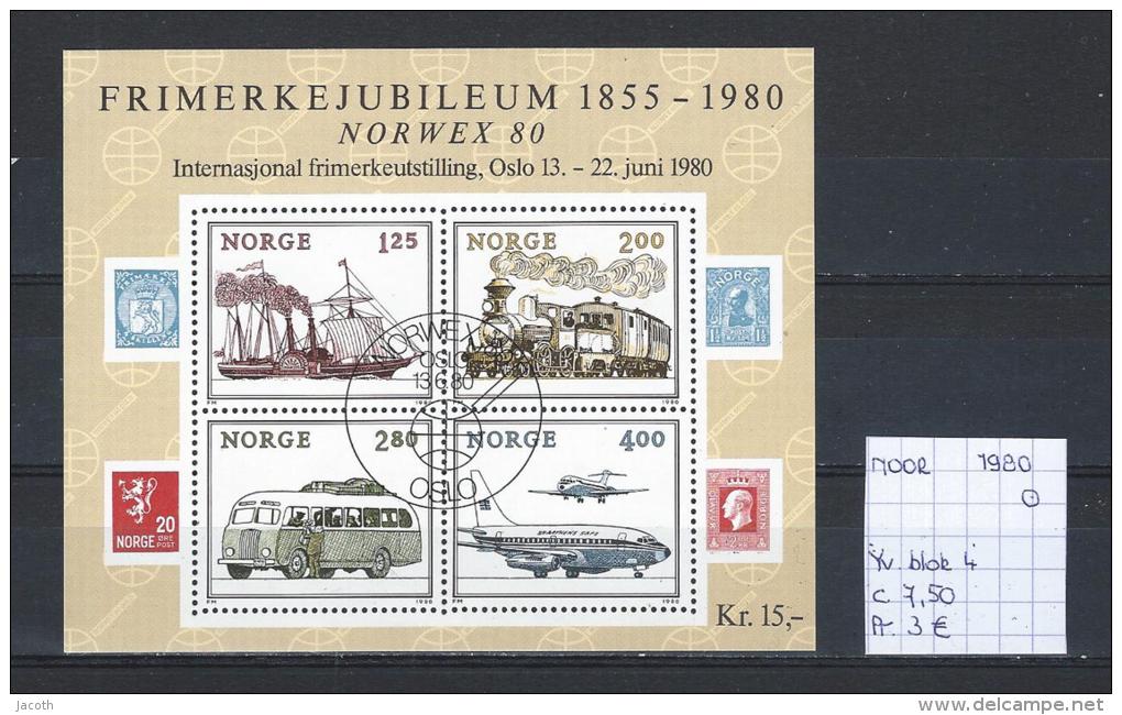 Noorwegen 1980 - Yv. Blok 4 Gest./obl./used - Blocs-feuillets