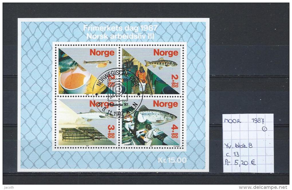 Noorwegen 1987 - Yv. Blok 8 Gest./obl./used - Blokken & Velletjes