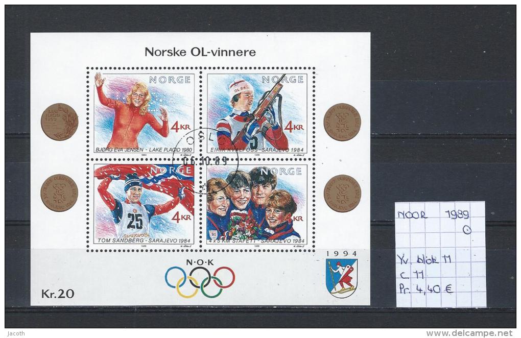 Noorwegen 1989 - Yv. Blok 11 Gest./obl./used - Hojas Bloque