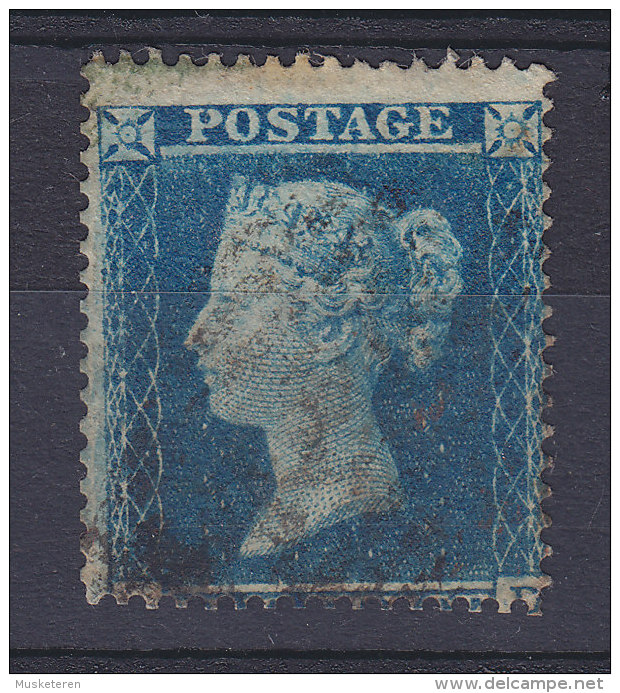 Great Britain S.G. 19-20  2 P Queen Victoria Wmk. Small Crown Perf. 16 ERROR Variety Missing Lower Part 'Two Pence' - Oblitérés