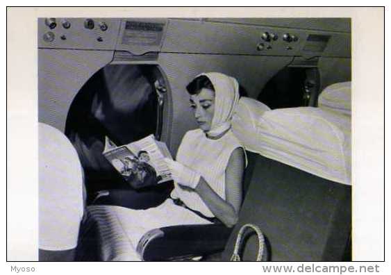 Star 133, Audrey Hepburn 1956, Air France Distribution VU, Editions Nugeron, Interieur D'avion - Attori