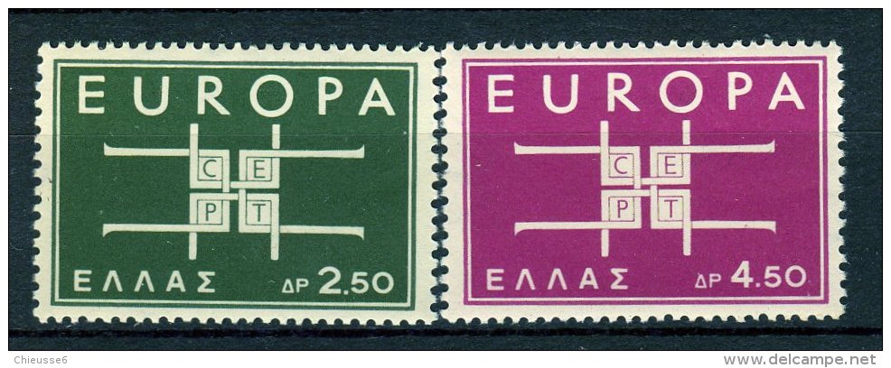 Grèce** N° 779/780 - Europa 1963 . - Unused Stamps