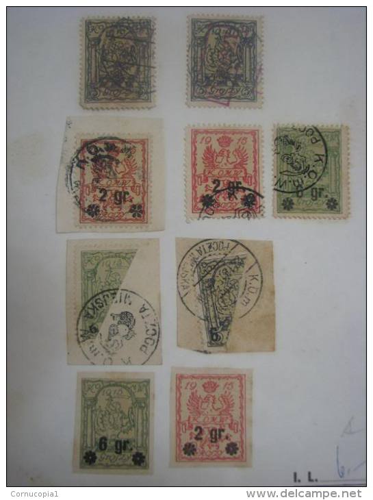 POLAND WARSAW TOWN POST 1915-1916 STAMPS - Collections