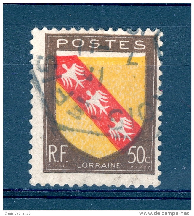 VARIETES FRANCE ANNÉE 1946   N° 757 LORRAINE  OBLITERE 3 SCANNE DESCRIPTION - Used Stamps