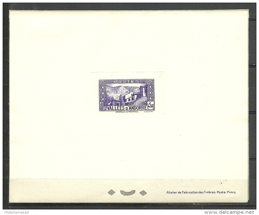 ANDORRA-  PRUEBAS DE LUJO CORREO FRANCES CATALOGO M. ABAD. N º  90  (S-12) - Hojas Bloque