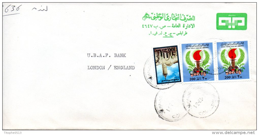 LIBYE. N°643 De 1977 Sur Enveloppe Ayant Circulé. Mosquée. - Moschee E Sinagoghe