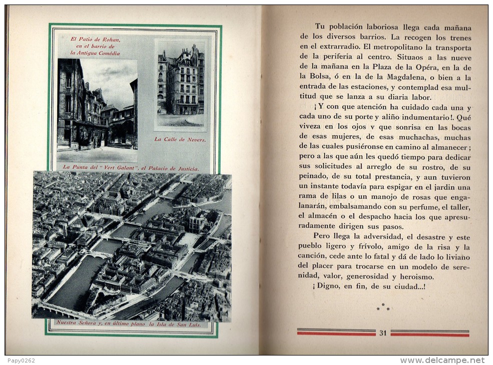 546D) PARIS - 1931 - ESPAGNOL ? - 34 PAGES - FORMAT 25X16 Cm - Andere & Zonder Classificatie