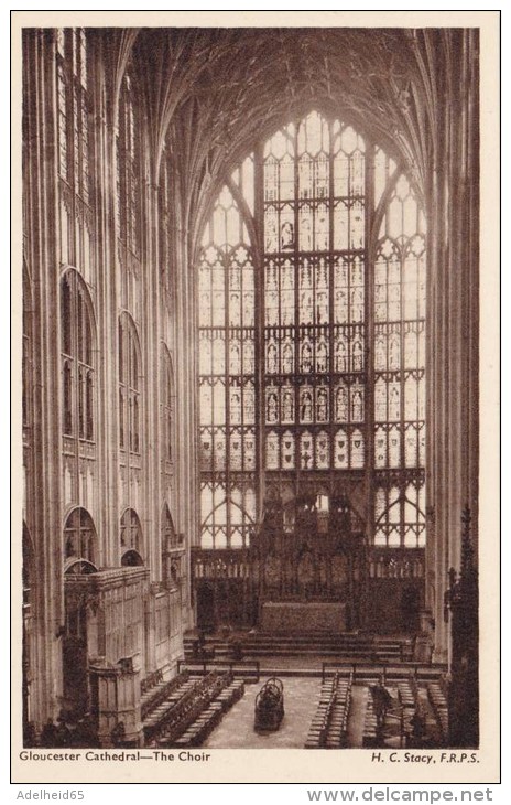 NF3- Gloucester Cathedral, The Choir, Publr.: S.P.C.K. Cathedral Postcards Photo H.C. Stacy - Kirchen U. Kathedralen