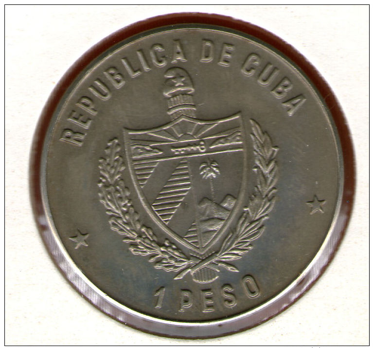 CUBA / KUBA *** 1 Peso 1989 ***  Cu-Ni - KM# 260 - 30mm - 160th Anniversary Of First Railroad In England - Cuba