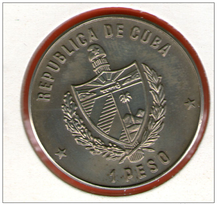 CUBA / KUBA *** 1 Peso 1989 ***  Cu-Ni - KM# 274 - 30mm - 1er Ferrocarril Espa&ntilde;a - First Spanish Railroad - Cuba