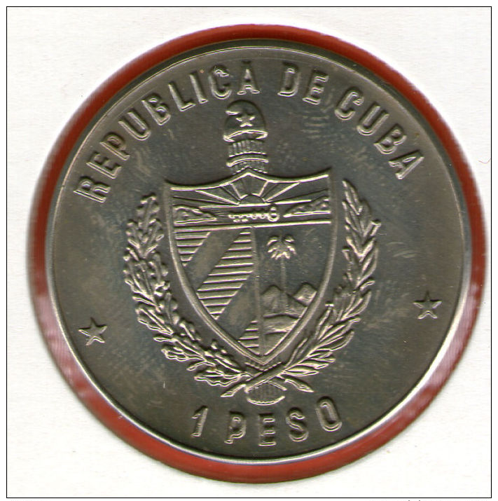 CUBA / KUBA *** 1 Peso 1989 ***  Cu-Ni - KM# 275 - 30mm - 1er Ferrocarril Cubano - First Cuban Railroad - Cuba