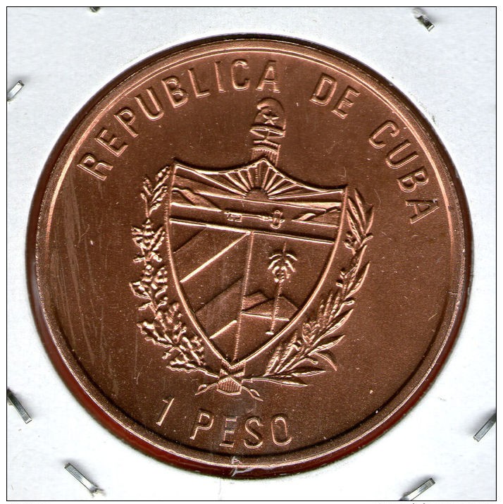 CUBA / KUBA *** 1 Peso 1993 ***  Cobre / Copper / Kupfer - BRO - KM# 397 - 37,9mm - Fidel Castro  - Attack On Moncada - Cuba